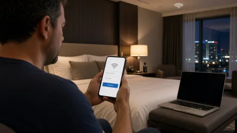 Portal cautivo de Wi-Fi para huéspedes con acceso por número de habitación conectado al PMS del hotel