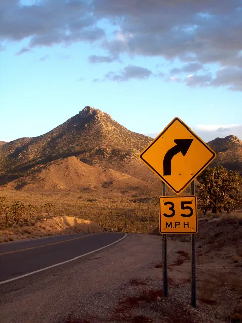 Road through Meadview, Arizona