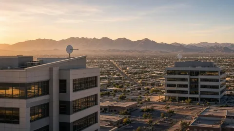 Enlace de microondas punto a punto entre edificios de Las Vegas en la red propia de isp.net