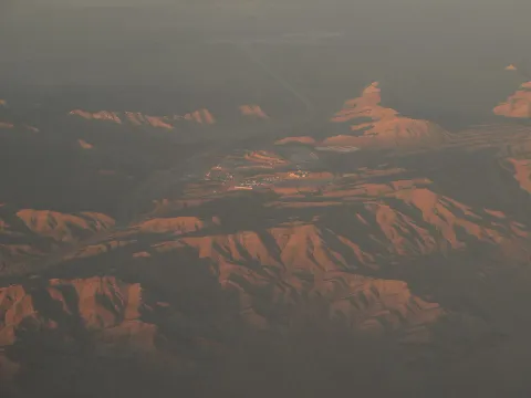 Mountain Pass rare earth mine, California, from the highway