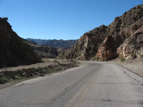Road approaching Willow Beach, Arizona